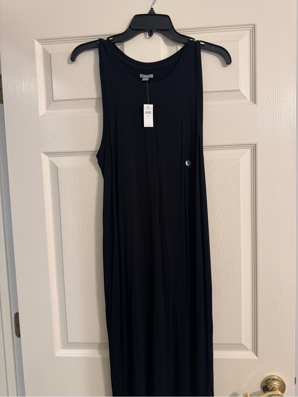 aerie Black Sleeveless Midi Dress